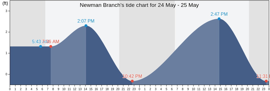 Newman Branch, Hillsborough County, Florida, United States tide chart