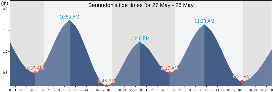 Seunudon, Aceh, Indonesia tide chart