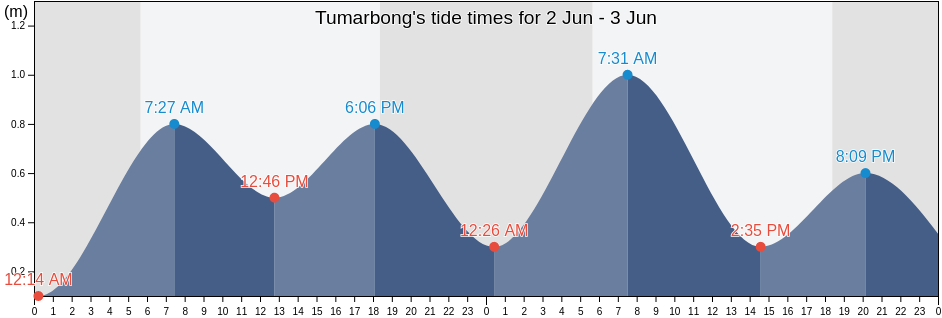 Tumarbong, Province of Palawan, Mimaropa, Philippines tide chart